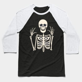 Funny halloween skeleton Baseball T-Shirt